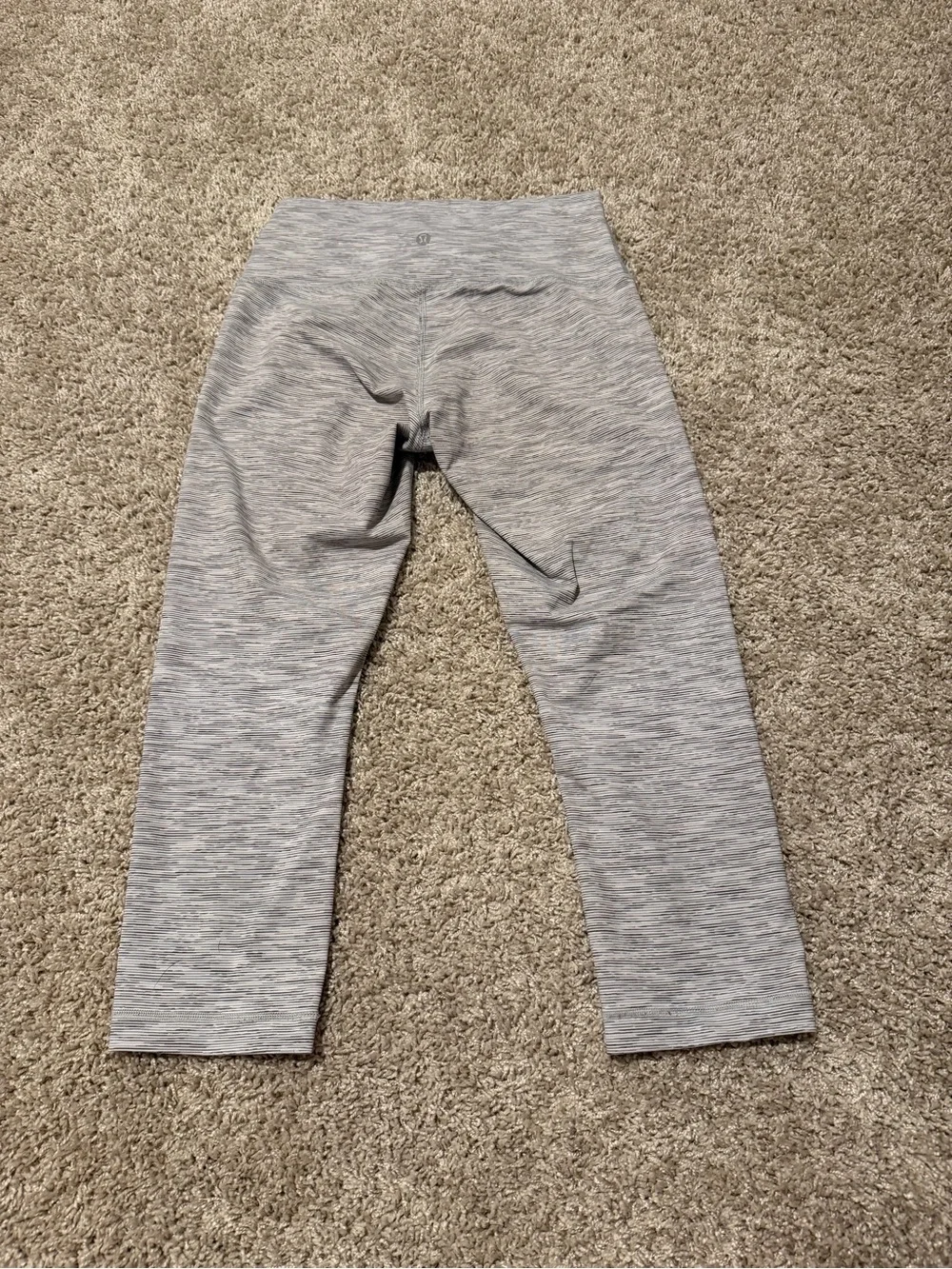 lululemon athletica Cropped Light Gray Heather High-Rise Leggings